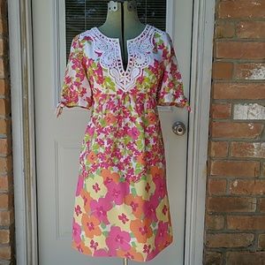 Lilly Pulitzer Shift Floral Dress Pink Label